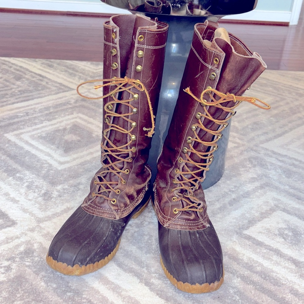 L.L. Bean Men's Brown and Tan Boots